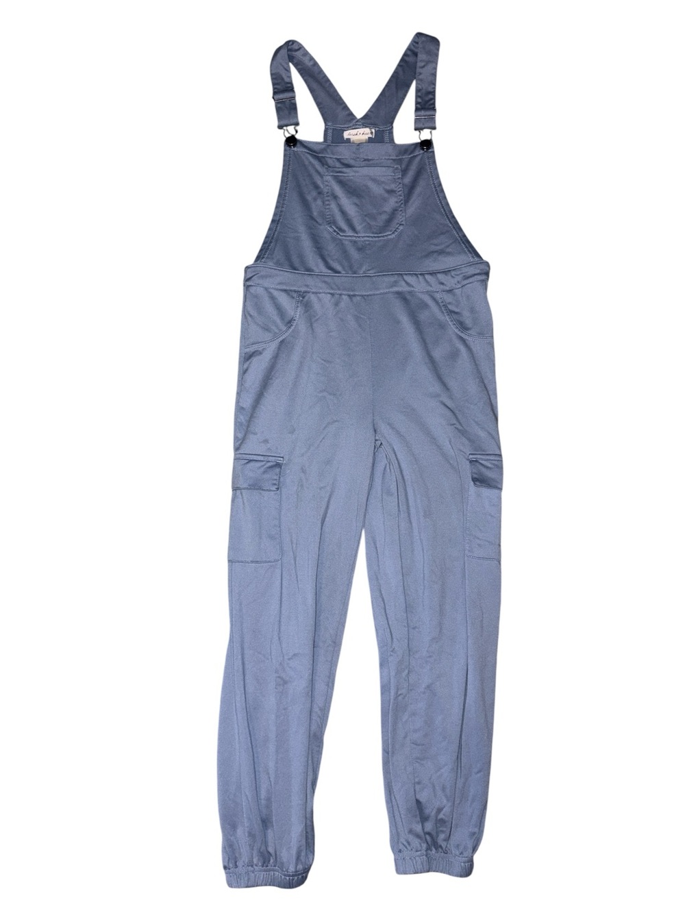 Derek Heart Dusty Blue Girls Cotton Overalls